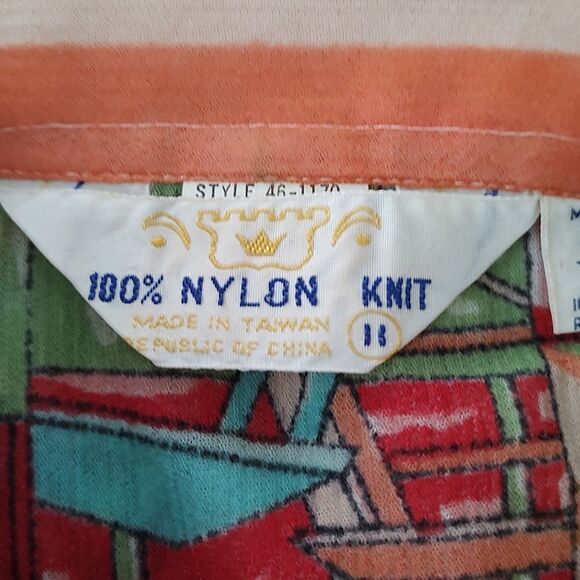 sheer rare Vintage circus tiger lion button down shirt Sz XS - Picture 6 of 8